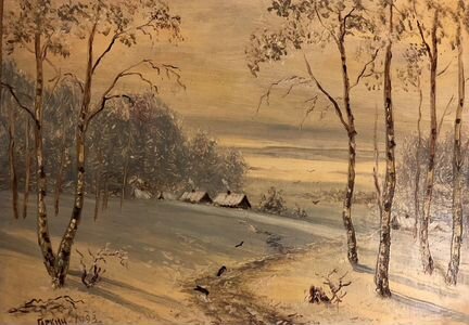 Картины Зима Painting Winter Exp.2