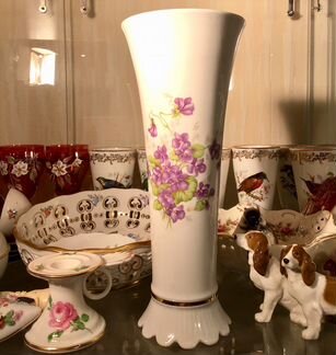 Антиквариат ваза Бавария Шуман цветы 28/11 см