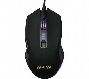 Игровая мышь hiper Genome GM-5 чёрная (USB, 6 кноп