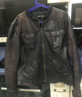 Куртка кожа Emporio Armani