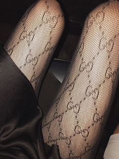 Колготки черные лого гуччи