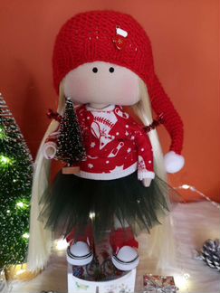 Новогодняя кукла Тильда