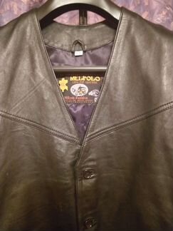 Жилет кожанный мужской новый