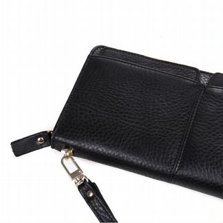 Мужская барсетка натуральная кожа черная 8069