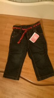 Новые джинсы и джинсовая юбка 9-12 мес