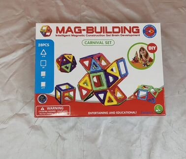Магнитный конструктор mag building 28дет. Оригинал