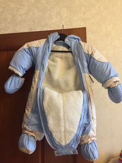 Комбинезон-трансформер зимний, новый, р.74 + шапка