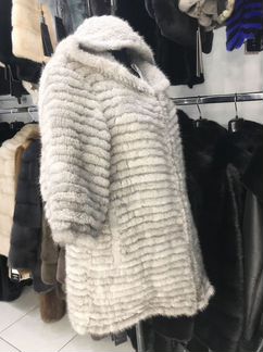 Жилет из вязаной норки