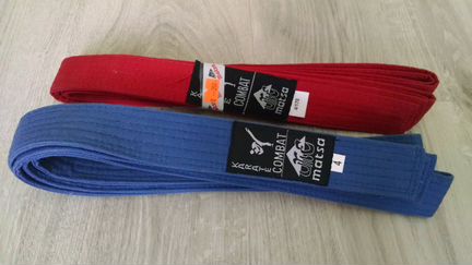 Пояс красный и синий для боевых искусств