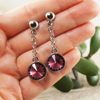 Серьги Виолетта (стразы Сваровски)
