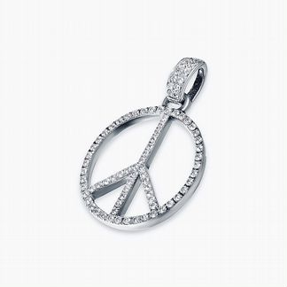 Серебряная подвеска «Хиппи» с фианитами