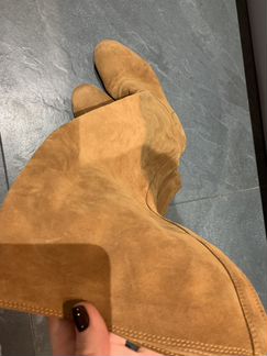 Сапоги женские michael kors Avery Suede замша рыжа