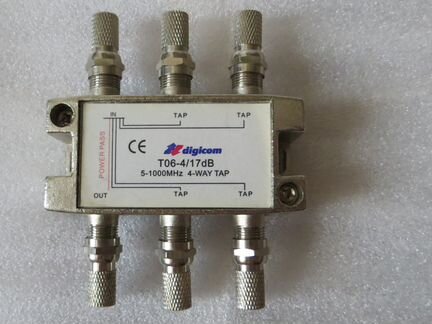 Ответвитель Digicom T06-4/17dB 5-1000MHz 4-WAY TAP