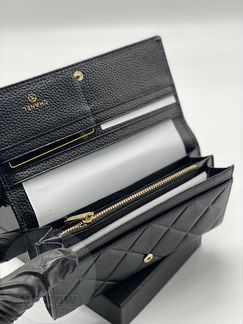 Новый кошелек женский Chanel кожа черный