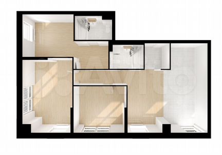 3-к квартира, 95.8 м², 5/26 эт.