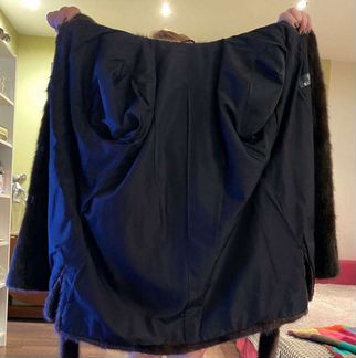 Шуба норковая с капюшоном