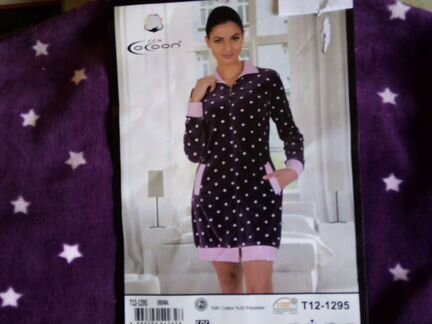 Домашнее платье, халат с капюшоном, новое, Турция