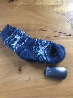 Носки шерстяные синие