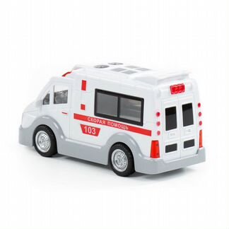 Автомобиль инерционный Полесье Скорая помощь (со светом и звуком) в коробке (79657)