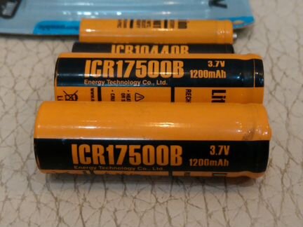 Аккумулятор li-ion ICR17500 ET 1200mAh 3.7V