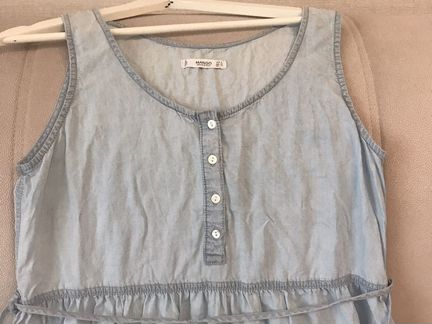 Сарафан светлый джинс Mango S