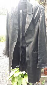 Плащ кожаный