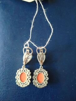 Серьги -подвески серебряные