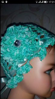 Ажурные шапочки.Ручное вязание