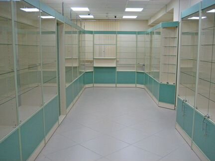 Витрины аптечные из лдсп