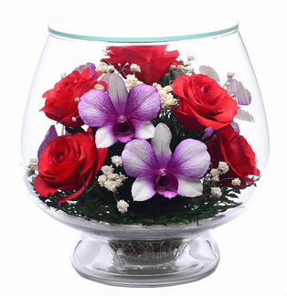 Натуральные цветы в стекле LMM3, LMM4