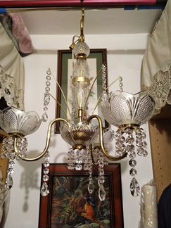 Винтажная хрустальная люстра СССР