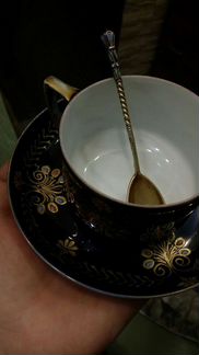 Чайная пара Гарднер кобальт Русский стиль