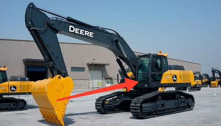 Стекло лобовое нижнее для John Deere e260lc