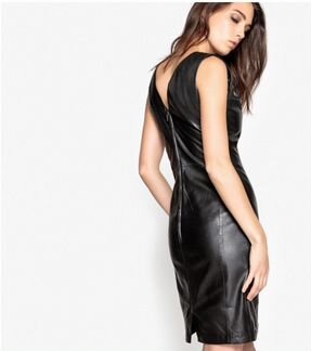 Платье кожаное