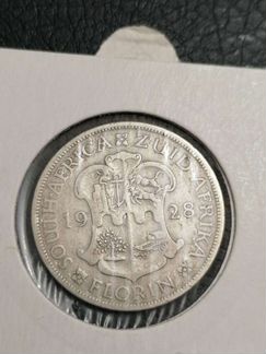 1 флорин 1928год Южная Африка редкая