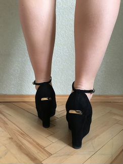 Туфли замшевые черные ballin