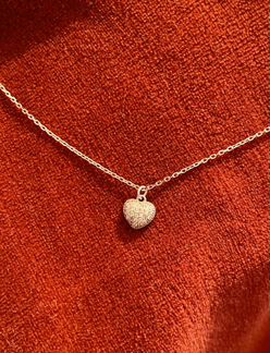 Кулон подвеска сердце серебро