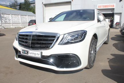 Обвес 63 AMG S Class W222 рестайлинг с порогами