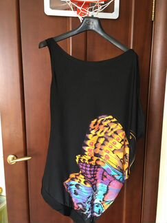 Ассиметричный топ с принтом новый