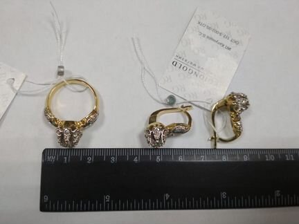 Кольцо СССР из золота с бриллиантами