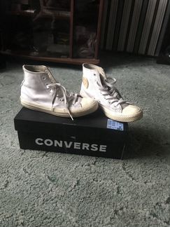 Кеды converse кожаные белые