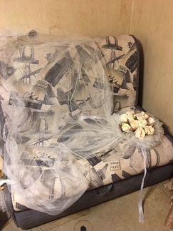 Кольца и фата на машину свадебные