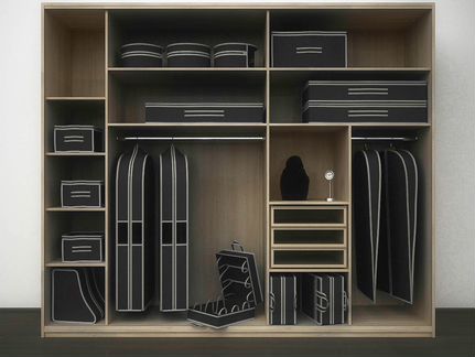 Чехол для одежды Классик Цвет: Черный (60х130 см)