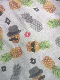 Футболка ананасами. Италия хлопок органический