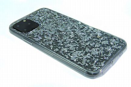 Чехол-накладка для iPhone 11 Pro glitter TPU серебро
