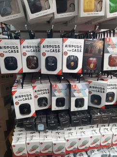 Чехол кожаный Airpods for case Porche