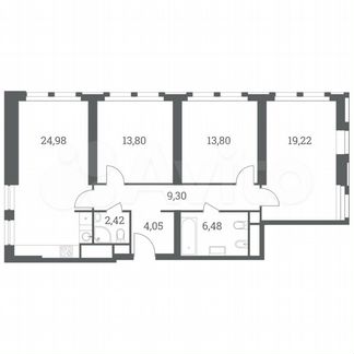3-к квартира, 94.1 м², 7/51 эт.