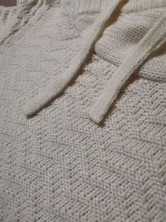 Свитер вязаный с капюшоном Oodji, размер L