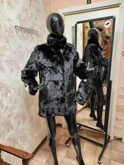 Норковая Шуба 48-50,Новая,Черная,длиная 80см