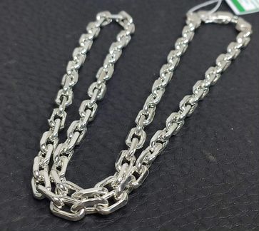 Серебряная цепь, якорная, 66,5 грм, 61 см